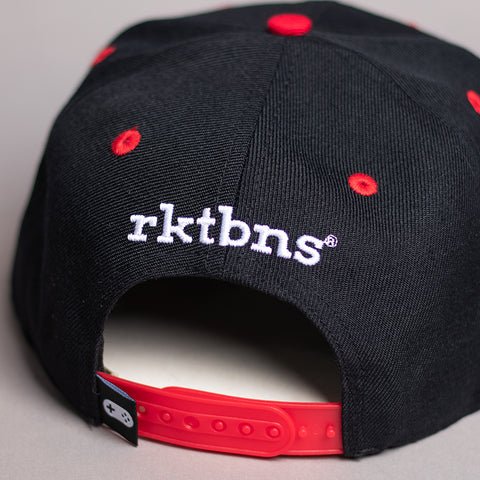 Snapback Cap OG R - black red