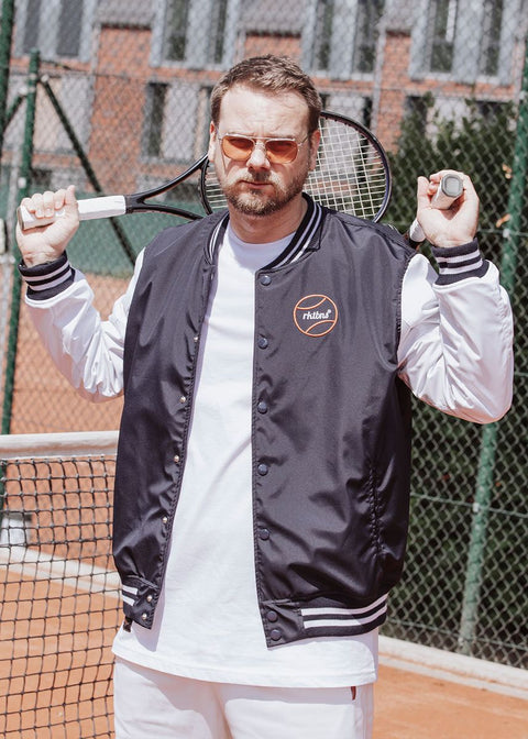 Unisex College Jacke Team - navy white