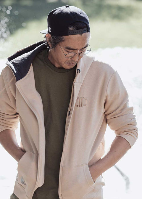 Unisex Zip-Hoodie Calm - sand