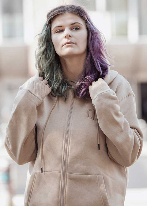 Unisex Zip-Hoodie Calm - sand