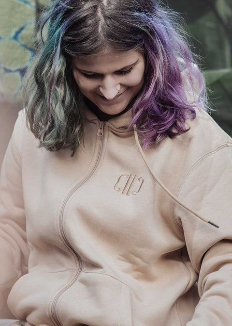 Unisex Zip-Hoodie Calm - sand