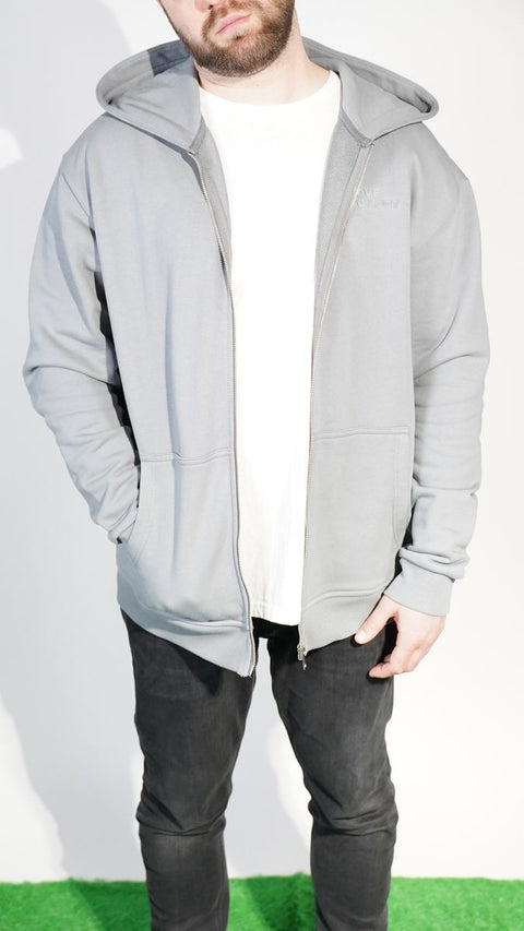 Unisex Zip-Hoodie “Love to Loot” - pale grey