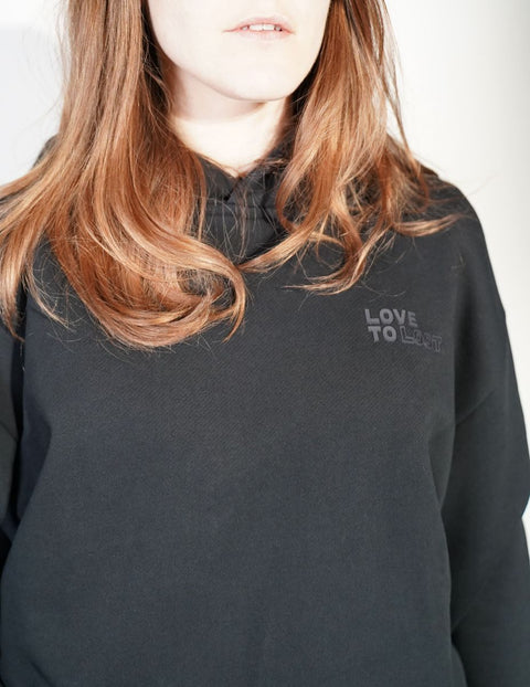 Unisex Hoodie “Love to Loot” - all black