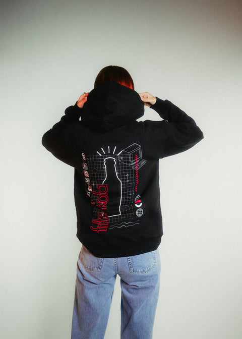 Unisex Hoodie “Collage” - black