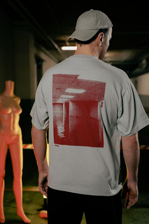 Unisex rktbns "Flooded Room Tee" - cool grey