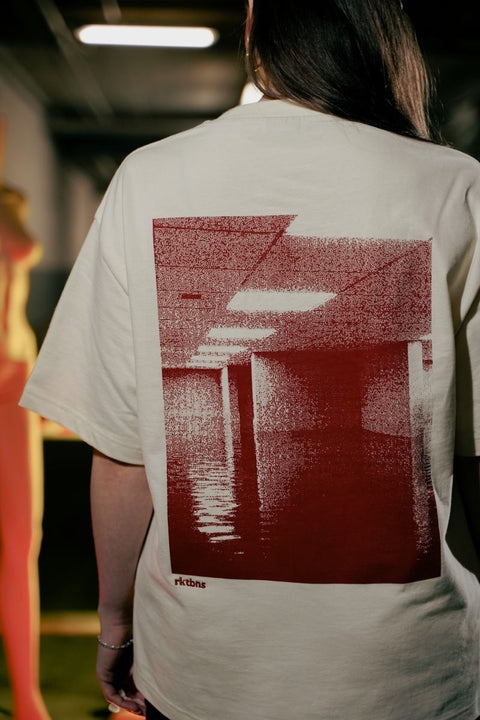 Unisex rktbns "Flooded Room Tee" - cream marshmallow