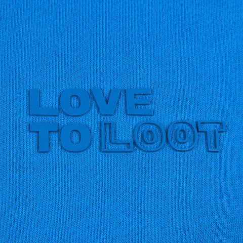 Unisex Hoodie “Love to Loot” - lazer blue